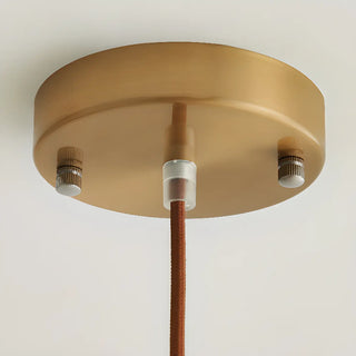 ZOWALA - Modern Amber Glass Dome Wood Globe Pendant Light Image - 8