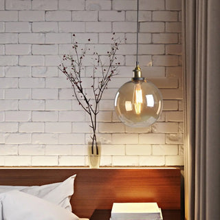 ZOWALA - Modern Amber Glass Vintage Cone Pendant Light Image - 1