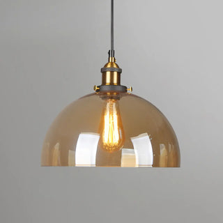 ZOWALA - Modern Amber Glass Vintage Cone Pendant Light Image - 10