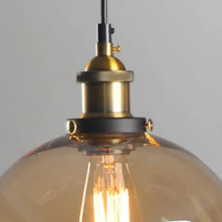ZOWALA - Modern Amber Glass Vintage Cone Pendant Light Image - 11