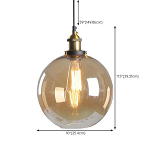 ZOWALA - Modern Amber Glass Vintage Cone Pendant Light Image - 19