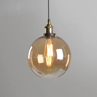 ZOWALA - Modern Amber Glass Vintage Cone Pendant Light Image - 6