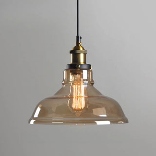 ZOWALA - Modern Amber Glass Vintage Cone Pendant Light Image - 9