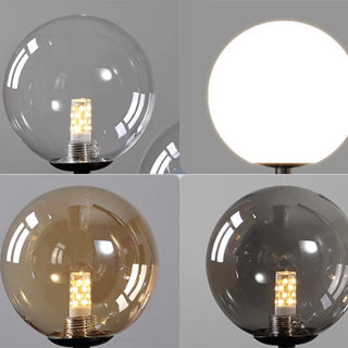 ZOWALA - Modern Glass Globes and LED Rings Island Pendant Light Image - 18