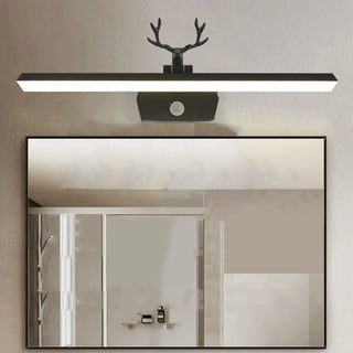 ZOWALA - Modern Black Antler and Linear Bathroom Vanity Light Image - 1
