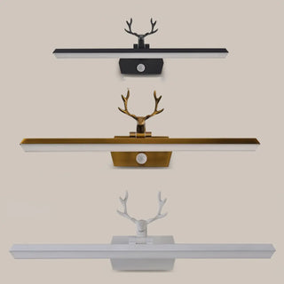 ZOWALA - Modern Black Antler and Linear Bathroom Vanity Light Image - 3