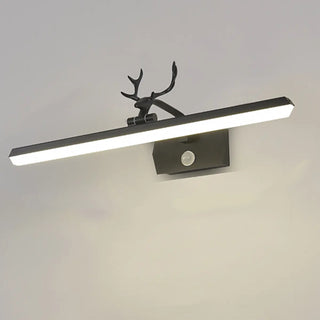 ZOWALA - Modern Black Antler and Linear Bathroom Vanity Light Image - 5