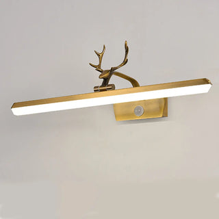 ZOWALA - Modern Black Antler and Linear Bathroom Vanity Light Image - 6