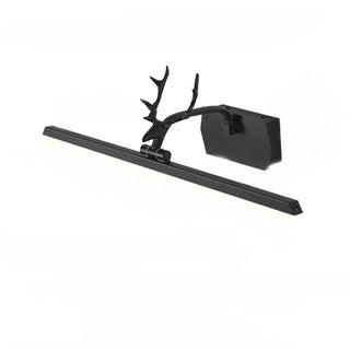 ZOWALA - Modern Black Antler and Linear Bathroom Vanity Light Image - 8
