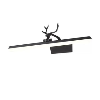 ZOWALA - Modern Black Antler and Linear Bathroom Vanity Light Image - 9
