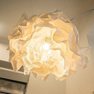 Contemporary White Paper Floral LED Floor Light Zawala Image - 6