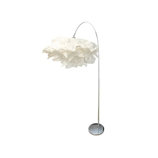 Contemporary White Paper Floral LED Floor Light Zawala Image - 8