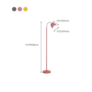 ZOWALA - Adjustable Modern Colorful Barrel Metal Floor Lamp #size