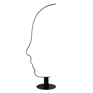 Artistic Black Face-Shaped Linear Metal Floor Lamp Zawala Image - 8