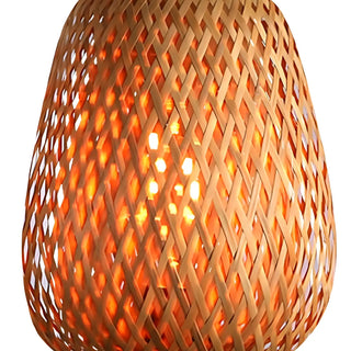 Coastal bamboo Rattan Restaurant Yellow Mini Wall Sconce Zawala Image - 11