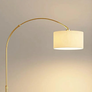 Barrel Adjustable Arched Floor Lamp with Side Table Zawala Image - 9