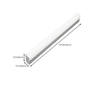 Modern Rectangular White Bathroom Vanity Wall Light Zawala #size