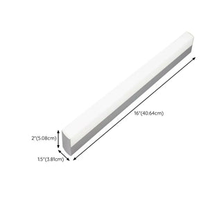 Modern Rectangular White Bathroom Vanity Wall Light Zawala Image - 11