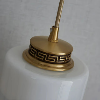 ZOWALA - Nordic Cylinder Alabaster Adjustable Height Pendant Light Image - 15