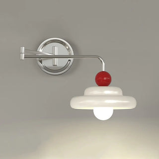 Adjustable Round Metal Bedroom Swing Arm Wall Sconce Zawala Image - 11
