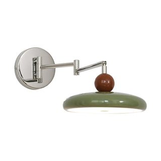 Adjustable Round Metal Bedroom Swing Arm Wall Sconce Zawala Image - 13