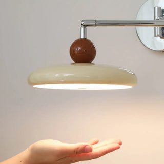 Adjustable Round Metal Bedroom Swing Arm Wall Sconce Zawala Image - 14