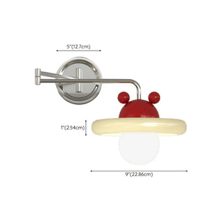 Adjustable Round Metal Bedroom Swing Arm Wall Sconce Zawala Image - 22