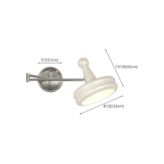 Adjustable Round Metal Bedroom Swing Arm Wall Sconce Zawala Image - 23