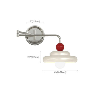 Adjustable Round Metal Bedroom Swing Arm Wall Sconce Zawala Image - 24