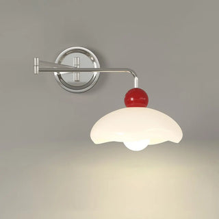 Adjustable Round Metal Bedroom Swing Arm Wall Sconce Zawala Image - 6