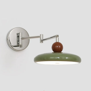 Adjustable Round Metal Bedroom Swing Arm Wall Sconce Zawala Image - 7