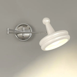 Adjustable Round Metal Bedroom Swing Arm Wall Sconce Zawala Image - 9