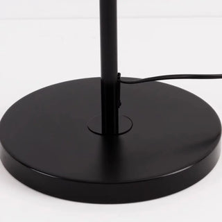 Modern Beige Drum and Black Column Metal Floor Lamp Zawala Image - 9