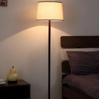 ZOWALA - Bedside Classic Beige Drum Metal Modern Floor Lamp Image - 4