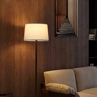 ZOWALA - Bedside Classic Beige Drum Metal Modern Floor Lamp Image - 7