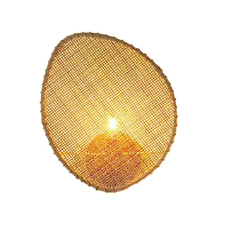 Coastal Natural Oval Rattan Bedroom Beige Wall Sconce Zawala Image - 5