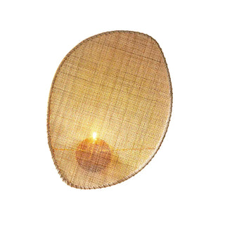 Coastal Natural Oval Rattan Bedroom Beige Wall Sconce Zawala Image - 6