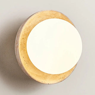 Beige Waterproof Modern Round Stone Outdoor Wall Lamp Zawala Image - 6