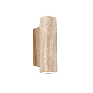 Natural Beige Rectangular Stone Bedside Wall Sconce Zawala Image - 10