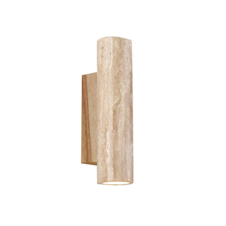 Natural Beige Rectangular Stone Bedside Wall Sconce Zawala Image - 11