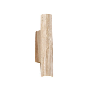 Natural Beige Rectangular Stone Bedside Wall Sconce Zawala Image - 12