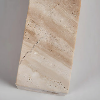 Natural Beige Rectangular Stone Bedside Wall Sconce Zawala Image - 15