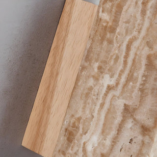 Natural Beige Rectangular Stone Bedside Wall Sconce Zawala Image - 16