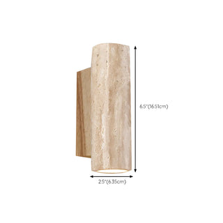 Natural Beige Rectangular Stone Bedside Wall Sconce Zawala Image - 20