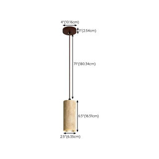 Minimalist Cylinder Stone Bedroom Pendant Light Zawala Image - 12
