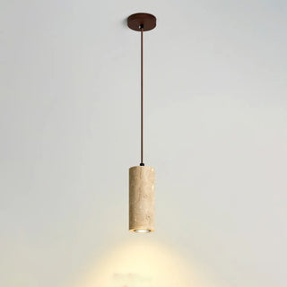 Minimalist Cylinder Stone Bedroom Pendant Light Zawala Image - 6