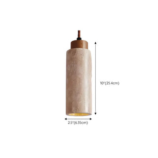 Modern Marble Texture Cylindrical Bedroom Pendant Light Zawala #size