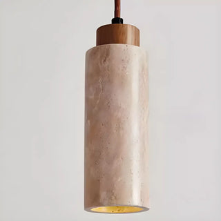 Modern Marble Texture Cylindrical Bedroom Pendant Light Zawala Image - 7