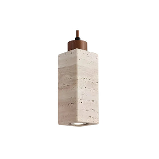 Modern Marble Texture Cylindrical Bedroom Pendant Light Zawala Image - 8