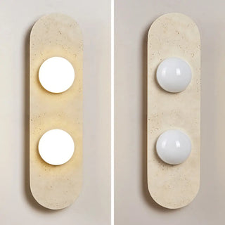 Modern Minimalist Beige Stone Wall Light Fixture Zawala Image - 11